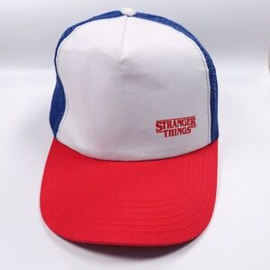 Stranger Things Trucker Hat Mesh Back Red‎ White Blue Snapback One Size